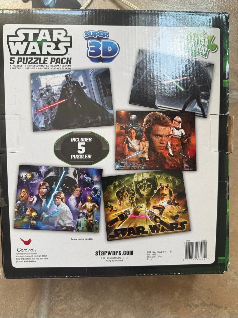 Star Wars Super 3D 4-Puzzle Pack - Blue/Green